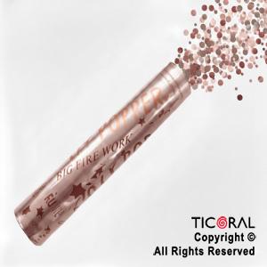 LANZAPAPELITOS 40 CM METALIZADO CIRCULOS ROSA GOLD